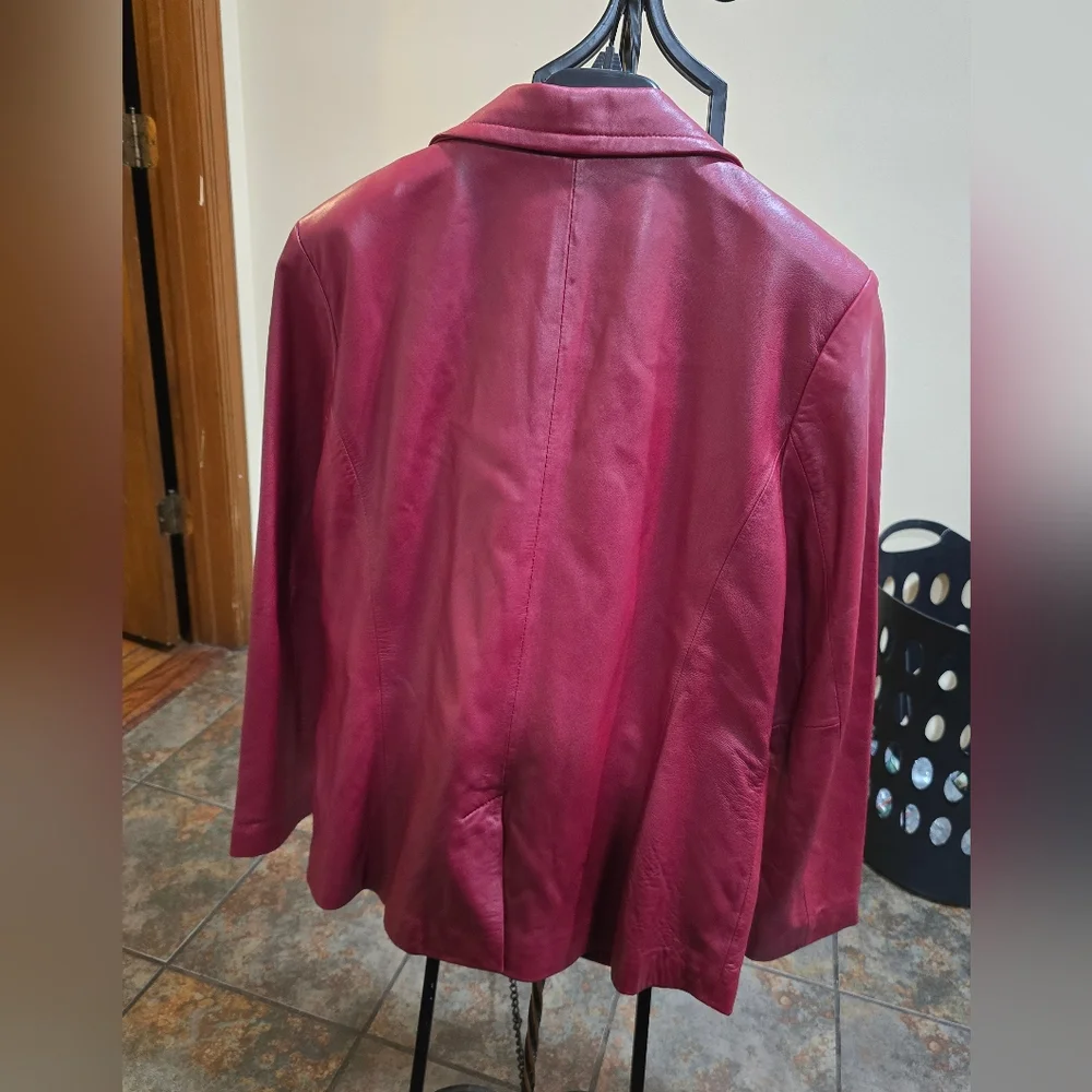 Wilsons Leather Burgundy Women's Leather Jacket - Picture 4 of 7